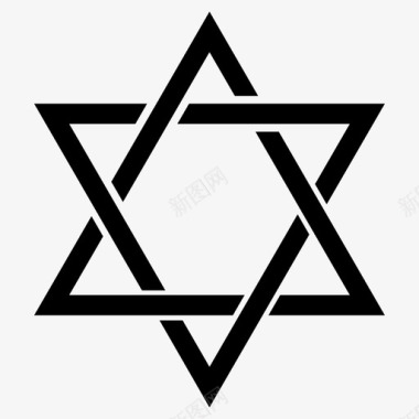 大卫之星希伯来语以色列图标图标