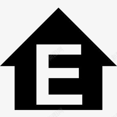 标有e的房子图标图标