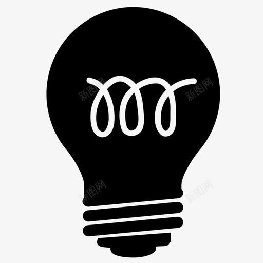 灯泡明亮的灯光创造图标svg_新图网 https://ixintu.com 创造 想法 新想法 明亮的灯光 构思 灯泡 照明