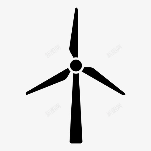 风车螺旋桨动力图标svg_新图网 https://ixintu.com 动力 发电机 电力 电气 空气发电机 绿色 能源 螺旋桨 风力推进器 风车