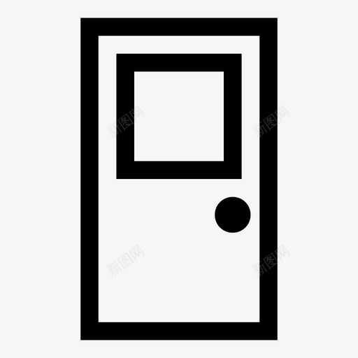 门门玻璃简单图标svg_新图网 https://ixintu.com 入口 出口 图形 图标 形状 离开 简单 简单的卷曲图标 线 门 门玻璃