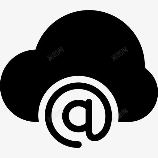云电子邮件在线安全图标svg_新图网 https://ixintu.com 云固态 云电子邮件 传输 共享 在线 存储 安全 实心图标 形状 技术 服务 系统