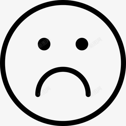 悲伤情绪脸图标svg_新图网 https://ixintu.com 不安 不高兴 人 头 悲伤 情绪 皱眉 脸