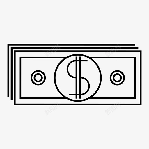 货币美钞钞票图标svg_新图网 https://ixintu.com 付款 富人 现金 美元 美钞 财富 货币 钞票