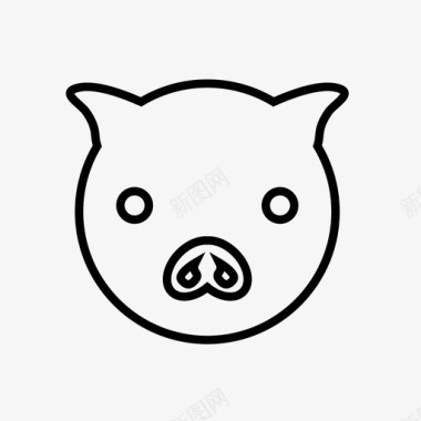 猪小猪哺乳动物图标图标