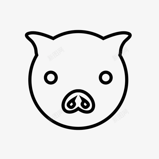 猪小猪哺乳动物图标svg_新图网 https://ixintu.com 农业 农场动物 农民 哺乳动物 小猪 猪 猪肉