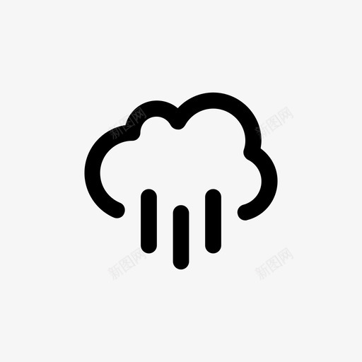 雨小雪图标svg_新图网 https://ixintu.com ui ui元素 圆形 天气 天气预报 字符 小 用户界面 简单 雨 雪 风暴