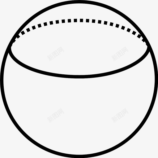 球形盖三维球体图标svg_新图网 https://ixintu.com 三维 体积 对象 形状 球体 球形盖