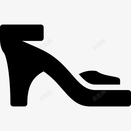 高跟鞋款式纯色图标svg_新图网 https://ixintu.com 女孩 女性 形状 时尚 款式 纯色图标 脚 衣服和配件纯色 购物 鞋类 高跟鞋