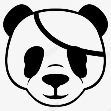 熊猫海盗熊猫脸图标图标