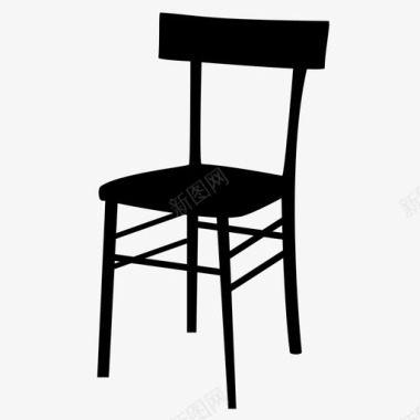 椅子家具酒吧椅图标图标