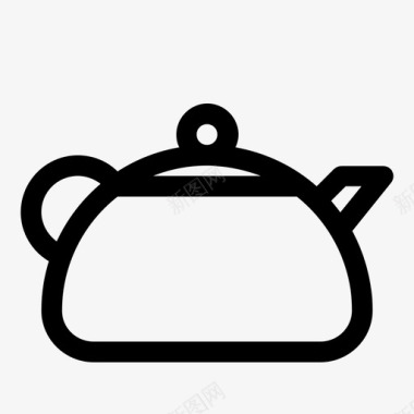 茶壶餐具厨房用具图标图标