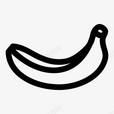 香蕉营养健康食品图标图标