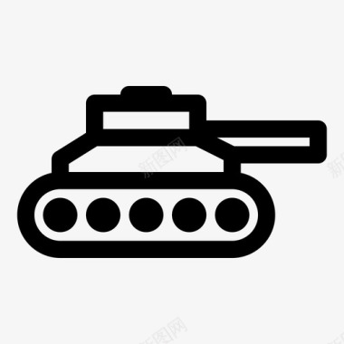 简单的战争坦克战争的象征图标图标
