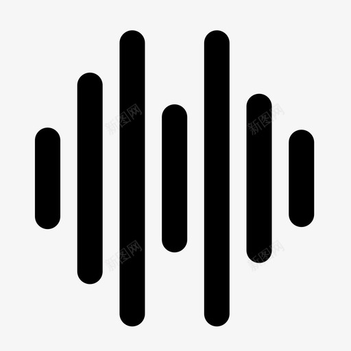 语音音调声波图标svg_新图网 https://ixintu.com 均衡器 声波 录音 语音 语音控制 音波 音调 音量波动