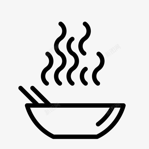 碗拉面餐厅图标svg_新图网 https://ixintu.com 副厨师长 勺子 拉面 棍子 汤 沙拉 泰式 碗 蒸汽 让我们烹饪！ 餐具 餐厅