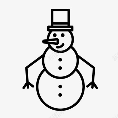 雪人假日快乐图标图标