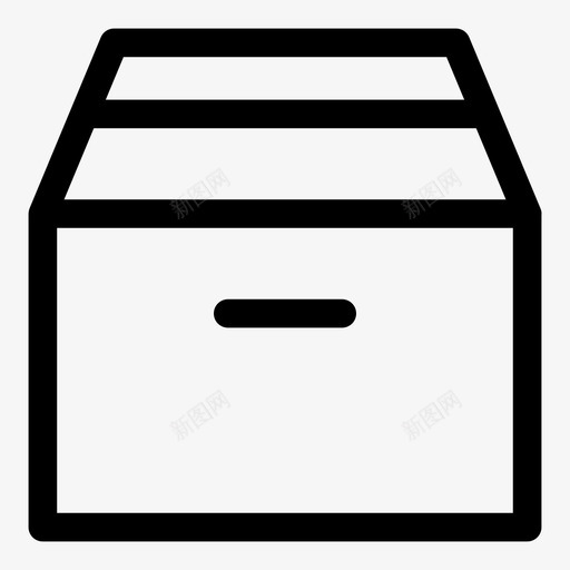 箱子包裹文件图标svg_新图网 https://ixintu.com 包裹 抽屉 文件 档案 箱子 纸箱 送货箱