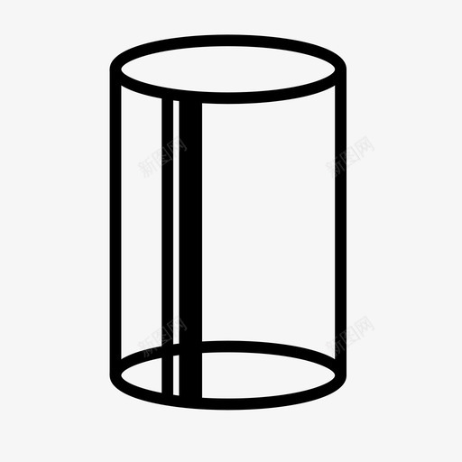 圆柱体形状管道图标svg_新图网 https://ixintu.com 体积 几何体 图形 圆柱体 对象 形状 柱 管道