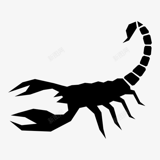 蝎子毒药针图标svg_新图网 https://ixintu.com 几何动物 动物 恐怖 昆虫 星座 毒药 虫子 蝎子 针