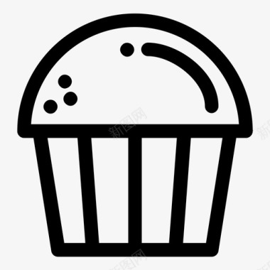 松饼糕点营养图标图标