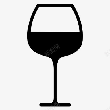 葡萄酒杯葡萄酒简单图标图标