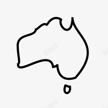 澳大利亚国家地理位置图标图标