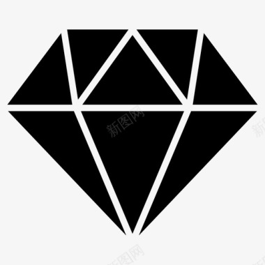 钻石岩石富人图标图标