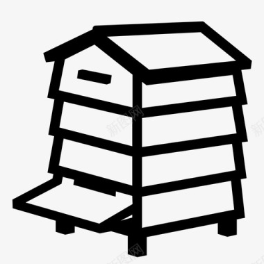 蜂房蜜蜂房蜜蜂屋图标图标