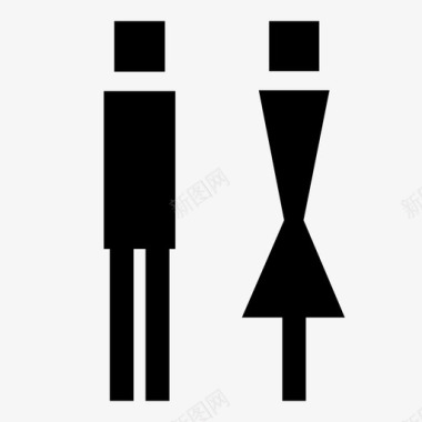 浴室女厕卫生间图标图标