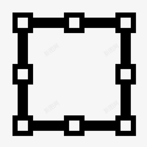 定位点自由变换栅格图标svg_新图网 https://ixintu.com 变换框 定位点 栅格 自由变换