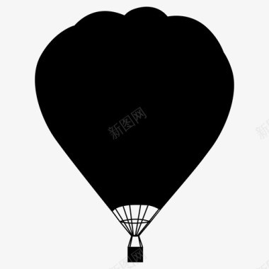 热气球旅行热空气图标图标