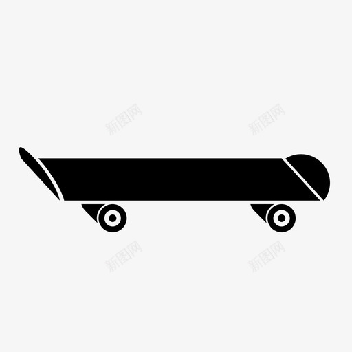 滑板速度滑行图标svg_新图网 https://ixintu.com 斜坡 滑冰 滑板 滑行 滚动 速度