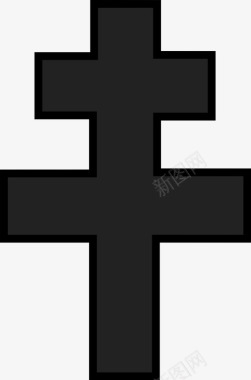 洛林十字古代古代符号图标图标