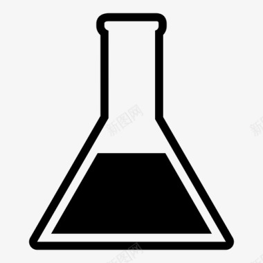 烧杯试管科学图标图标