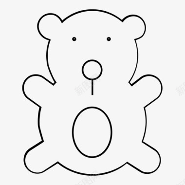泰迪熊主题公园玩具熊图标图标