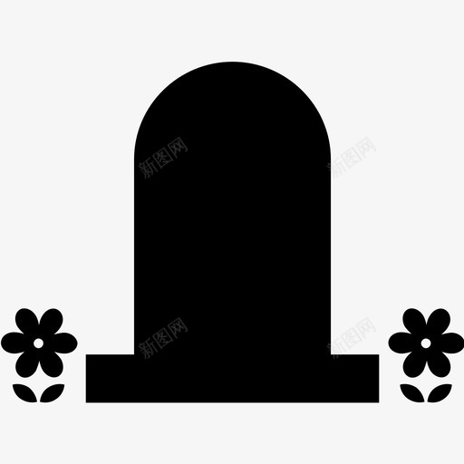 墓碑撕裂安息图标svg_新图网 https://ixintu.com 佩德拉 墓地 墓碑 安息 撕裂 死亡
