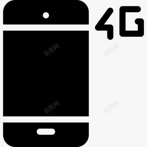 手机4g桌面应用程序-固态图标svg_新图网 https://ixintu.com 手机4g 桌面应用程序-固态