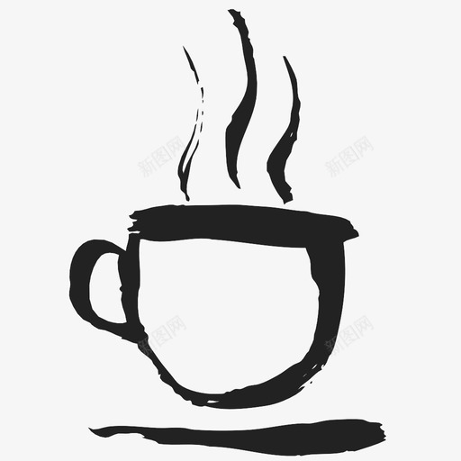 咖啡茶杯蒸汽图标svg_新图网 https://ixintu.com 咖啡 热巧克力 热饮 茶杯 蒸汽 饮料