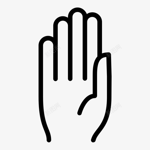 手握非语言图标svg_新图网 https://ixintu.com 信号 停止 手 手势 手掌 握 普通 普通手 非语言 非语言交流