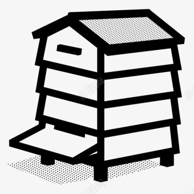 蜂箱蜂蜜收获收获蜂蜜图标图标