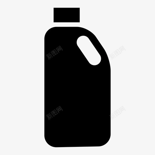 塑料瓶清洁剂容器图标svg_新图网 https://ixintu.com 可溶 塑料瓶 容器 汤 洗涤剂 清洁剂 黑色