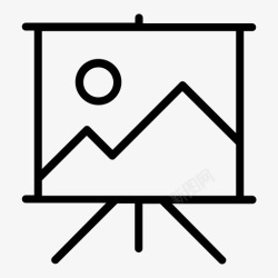 宣传文稿演示投影投影屏幕图标高清图片