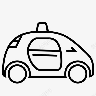 谷歌汽车谷歌自动驾驶汽车轮廓谷歌街车图标图标