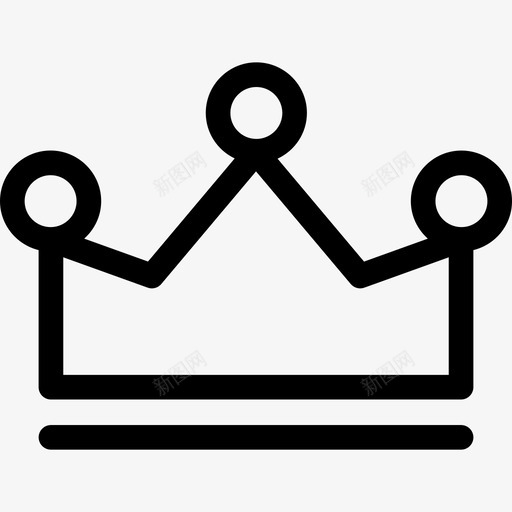 皇冠轮廓顶部有三个小球形状图标svg_新图网 https://ixintu.com 形状 皇冠 皇冠轮廓 顶部有三个小球