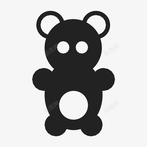 泰迪熊动物儿童图标svg_新图网 https://ixintu.com 儿童 动物 孩子 橡皮熊 泰迪熊 玩具 青少年