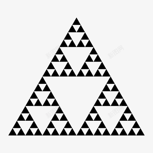 sierpinski三角形分形几何图标svg_新图网 https://ixintu.com sierpinski三角形 几何 分形 形状 金字塔