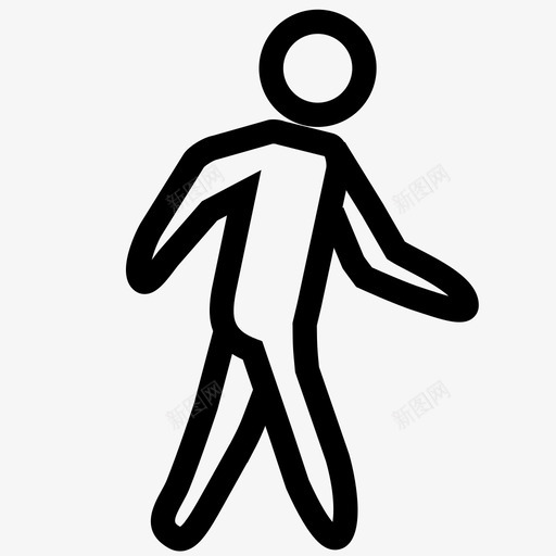 步行者健身步行图标svg_新图网 https://ixintu.com 健身 步行 步行者 演绎运动 运动 量化自我