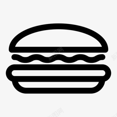 汉堡包简单形状图标图标