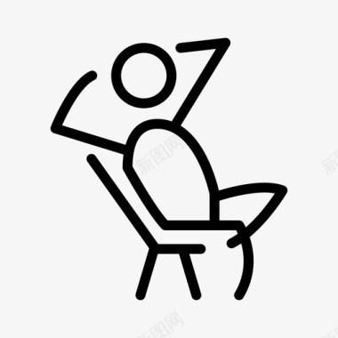 坐着放松男人图标图标